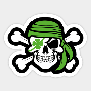 Arrish Irish Pirate Funny St Patricks Day Sticker